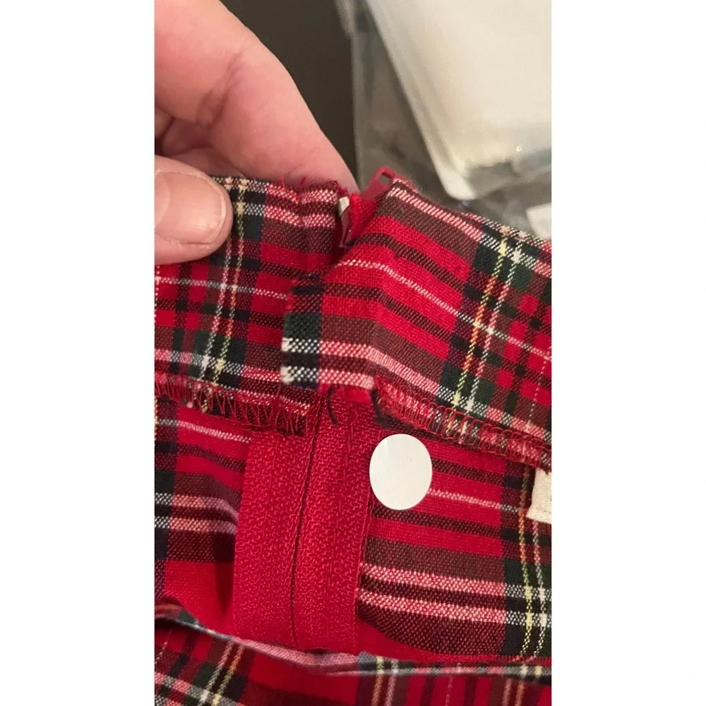 VTG Charlotte Russe 90s Schoolgirl Plaid Mini Skirt 5 Red Y2K Grunge Tartan‎